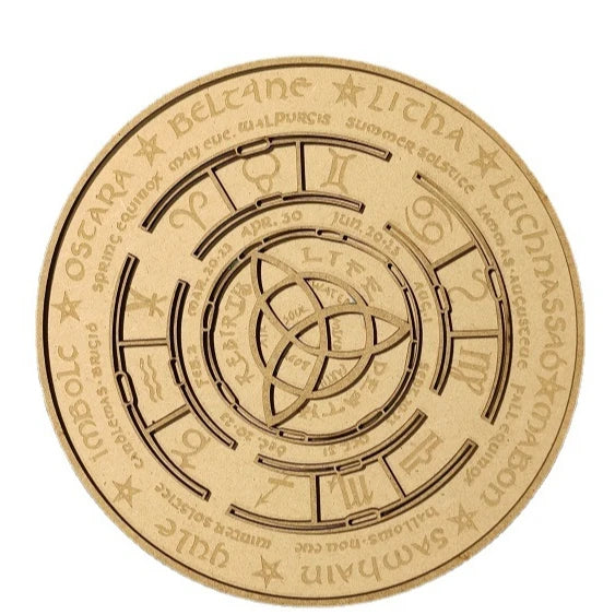 New Hot Selling Three-dimensional Astrology Board Prediction Props Astrology Plate Wooden Circular Plate Ceremony Supplies