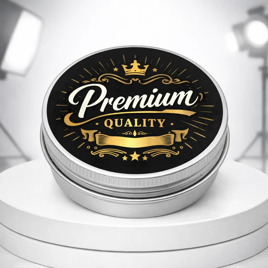Custom Aluminium Tin Box 15ml 20ml 50ml Cosmetic Jar Tin Matte Black Metal Balm Container