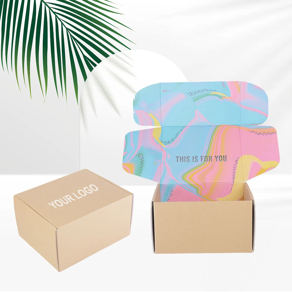 Good Quality Eco Friendly Flat Cardboard Shipping Packaging Corrugated Letter Pink Mailer Box Small Mailing Box for Clothing