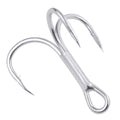 New Fishing Treble Hook 20pcs /Box Silver 1# 2# 4# 6# 8# 10# 12# 14# 3/0# 2/0# 1/0# High Carbon Steel Round Bend Treble Hook