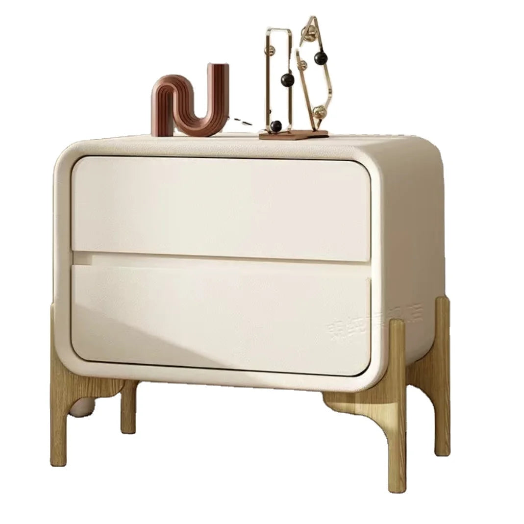Shelf Wood Rustic Wooden Bedside Table With Drawer and Storage for Bedroom Living Room