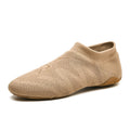 Khaki Professional Jazz Dance Shoes Women Ballroom Latin Salsa Breathable Mesh Cotton Lining Suede Outsole Low Heel Size 26-44