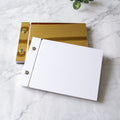 Gold Acrylic Wedding Guest Book Personalized Sign Set with White Cardboard Book Wedding Guestbook for Wedding Record