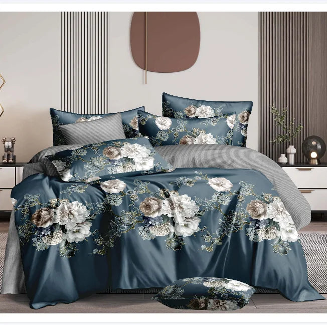 2022 King Queen Double Single Size Cover Set 4 Pieces and 3 Pieces Bed Sheet Blanket Set