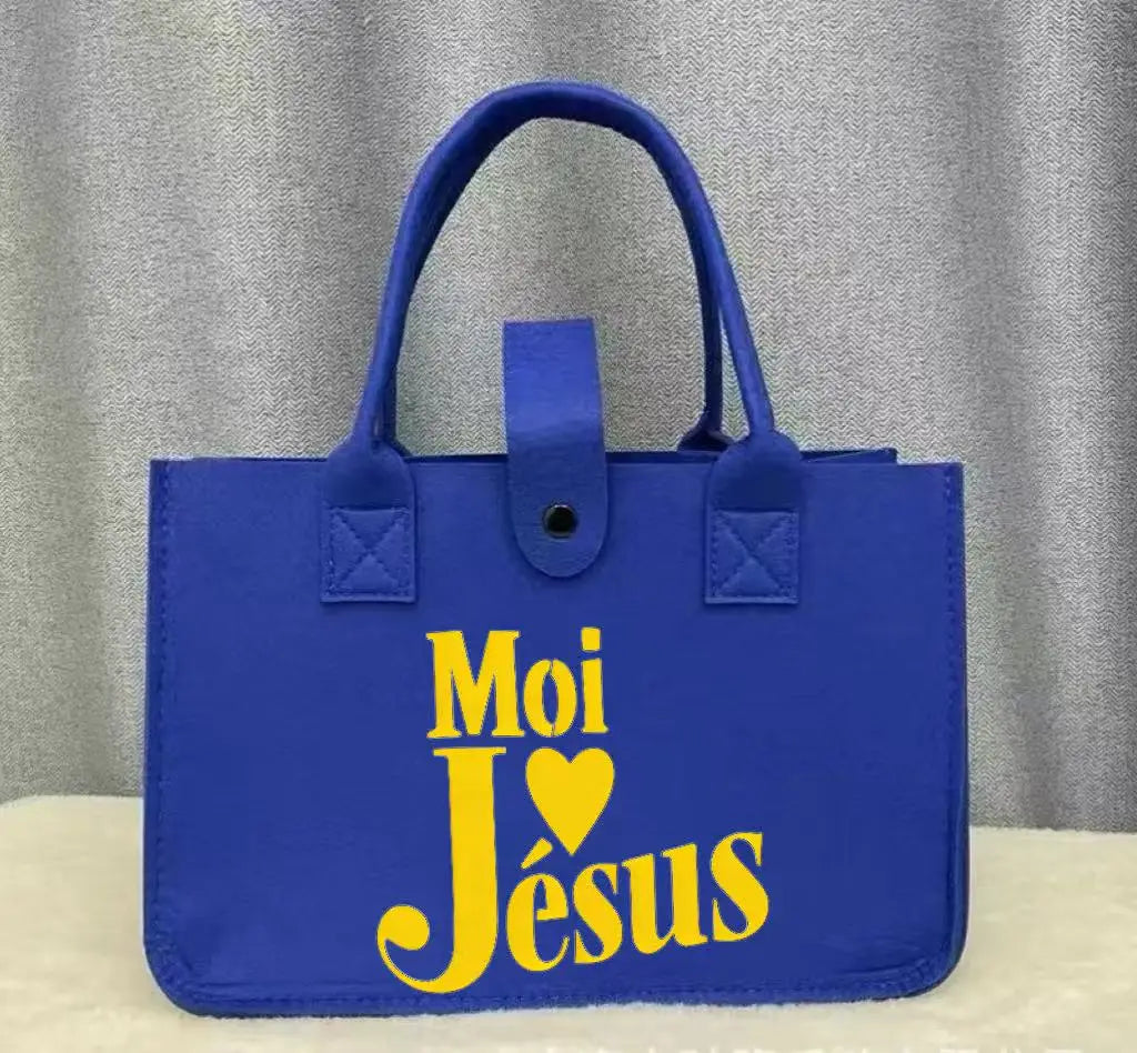 MU Custom Logo Felt Bag Gift Packing Bags Handbag Grocery Premium Reusable Felt Tote Shopping Bag