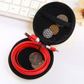 Factory Price Travel Zipper Case 8x8x3cm Earphone Storage Box Portable USB Cable Organizer Carrying Hard Coin Memory Card Boxes MegaBDM