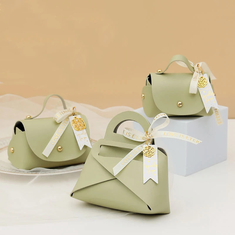 Leather Catchall Tray Wedding Candy Basket Decorative Tray Leather Hand Gift Candy Box