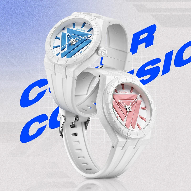 Fairwhale Fashion Brand Watch Custom Logo Resin Case Unisex Quartz Watches