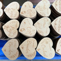 7CM Heart-shaped Decorative Wooden Chip Love Wooden Sign Pregnancy Announcement Surprise Envelope