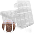 6 Cell Transparent Plastic Plant Propagator Seed Trays 12 Cells Seedling Starter Germination Seed Tray