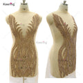 Prom Dress Rhinestone Bead Rose Gold Bodice Applique Rhinestone Fashion Decoration Appliques for Black Sexy Girls WDP-368