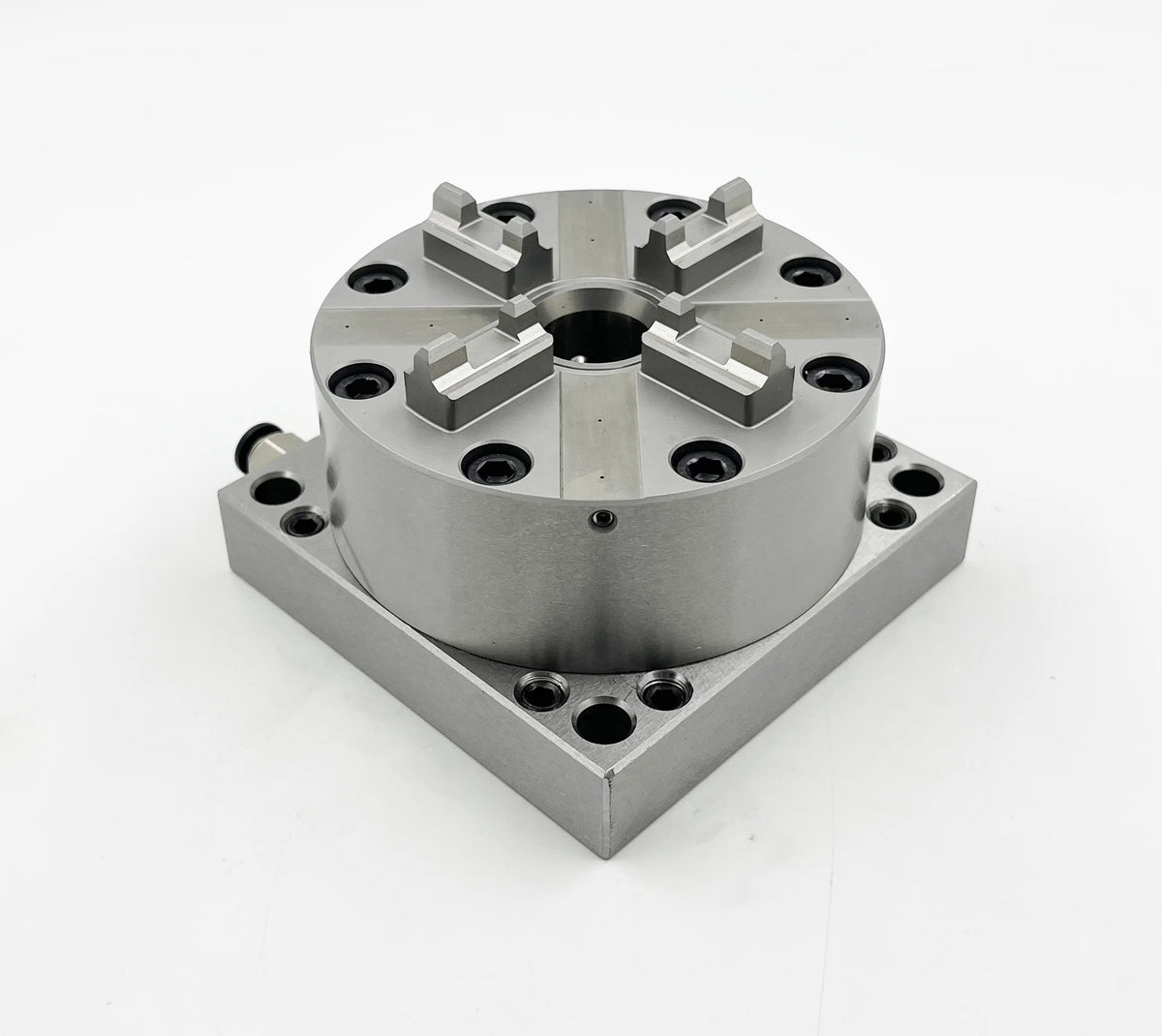 HPEDM High Precision Stainless Steel Pneumatic Chuck with Base Plate ER ITS for CNC Machining OEM Customized Support-HE-C06416
