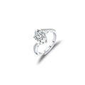 Abiding Jewelry Luxury 925 Sterling Silver Ring Ladies Adjustable Rings New Design Moissanite Engagement Wedding Rings