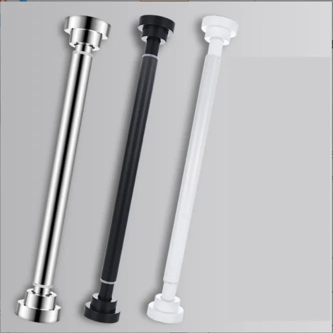 Hole-free Telescopic Rod Clothes Hanger Curtain Rack Bathroom Curtain Rod Closet Support Rod