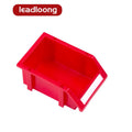 LEADLOONG X1 Red Rectangle Foldable Plastic Stackable Storage Bin 180x120x80mm/7.09x4.72x3.15inch Garage Tool Parts Organization