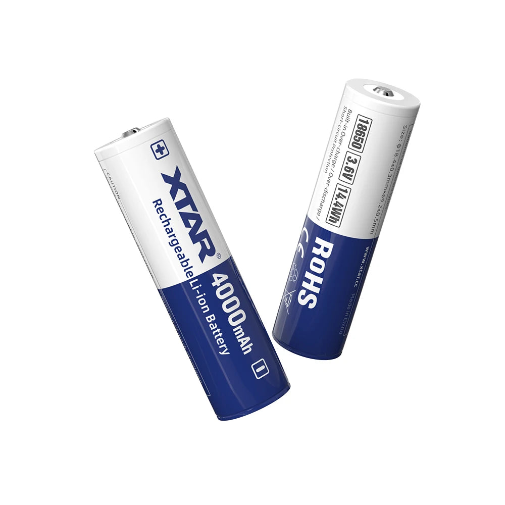 XTAR Original OEM Your Logo 18650 4000mAh 3.6V/3.7V Rechargeable Lithium Ion 18650 Battery for Flashlight Torch Night Vision