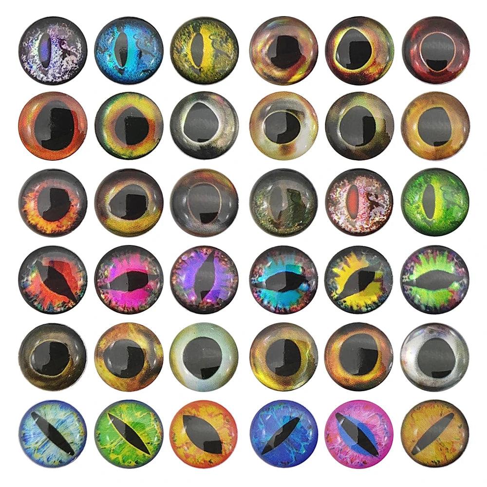 2196pcs 3D Bionic Fish Eyes Fly Tying Material Lure Eyes 3mm 4mm 5mm 6mm 7mm 8mm 9mm 10mm