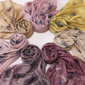 New Women Multicolor Gilded Leaf Print Hijab Scarf Traditional Muslim Scarves and Shawls