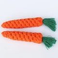 Handmade Brabbed Carrot Dog Chew Toy Natural Cotton Rope for Dental Health & Interactive Play