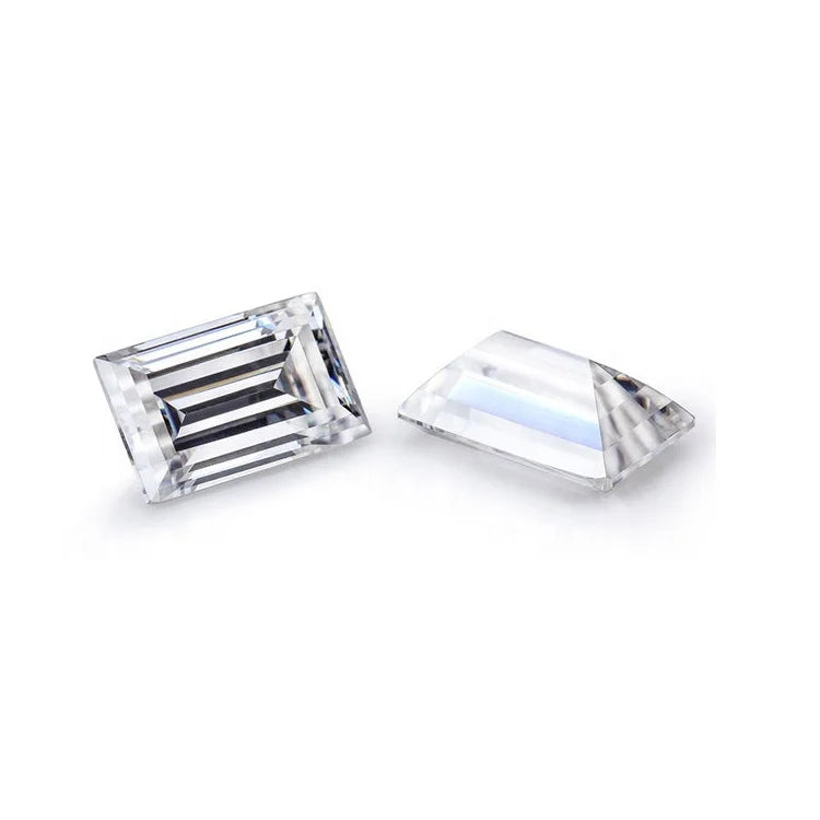 White D VVS Synthetic Moissanite Diamonds Colorless 2x4mm 4x6mm Baguette Cut Gemstone 5ct Loose Rectangle Shape Moissanites