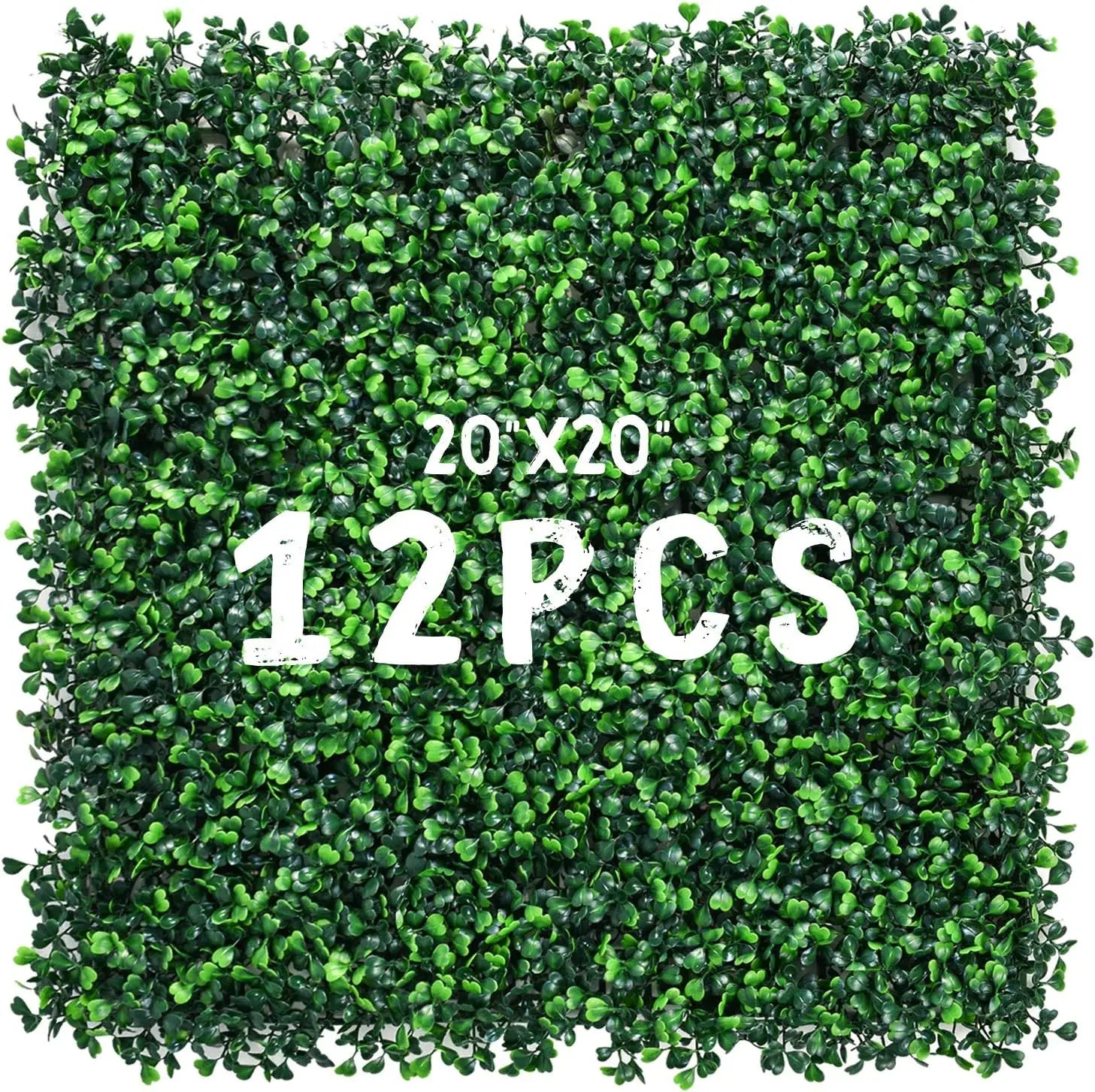 Artificial Boxwood Panels UV-Protected Grass Wall Backdrop Panels for Outdoor Indoor Garden Decor