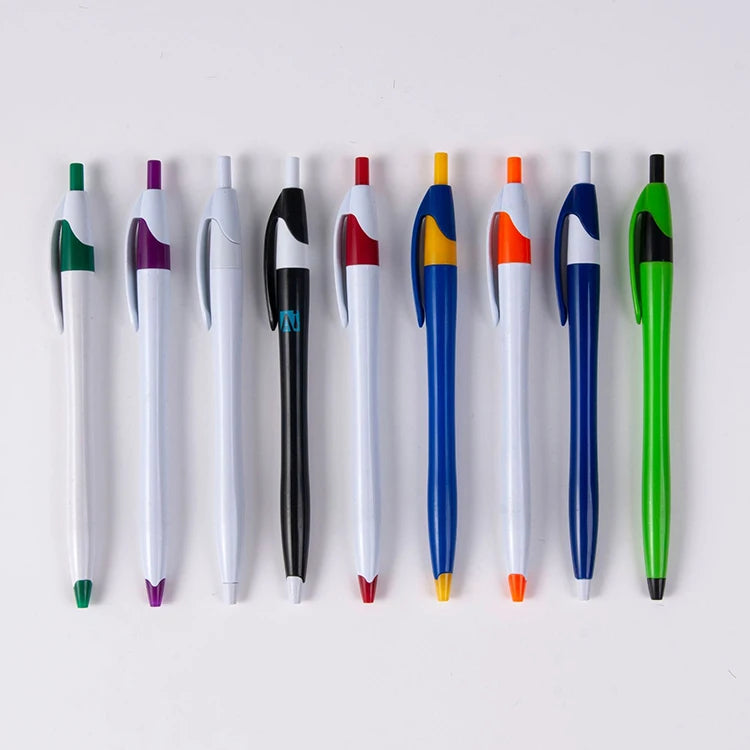 Precise Ink Control 1.0mm Width Plastic Ballpoint Pen Delicate Leak-Proof Logo Clear Handwriting Promotional Gift Novelty Sports