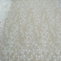 Fashion French Tulle Fabrics White Bridal Net Lace Beaded Lace for Dress