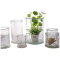 Hot Selling Clear Glass Cylinder Candle Holders Lanterns Jars Vase Customizable Color Capacity Embossed/Silk Screen Printing
