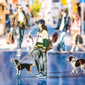 20 Pet Stickers Per Pack City Walk Series Characters European Vintage Style Holiday Decoration PET Material Self-Adhesive