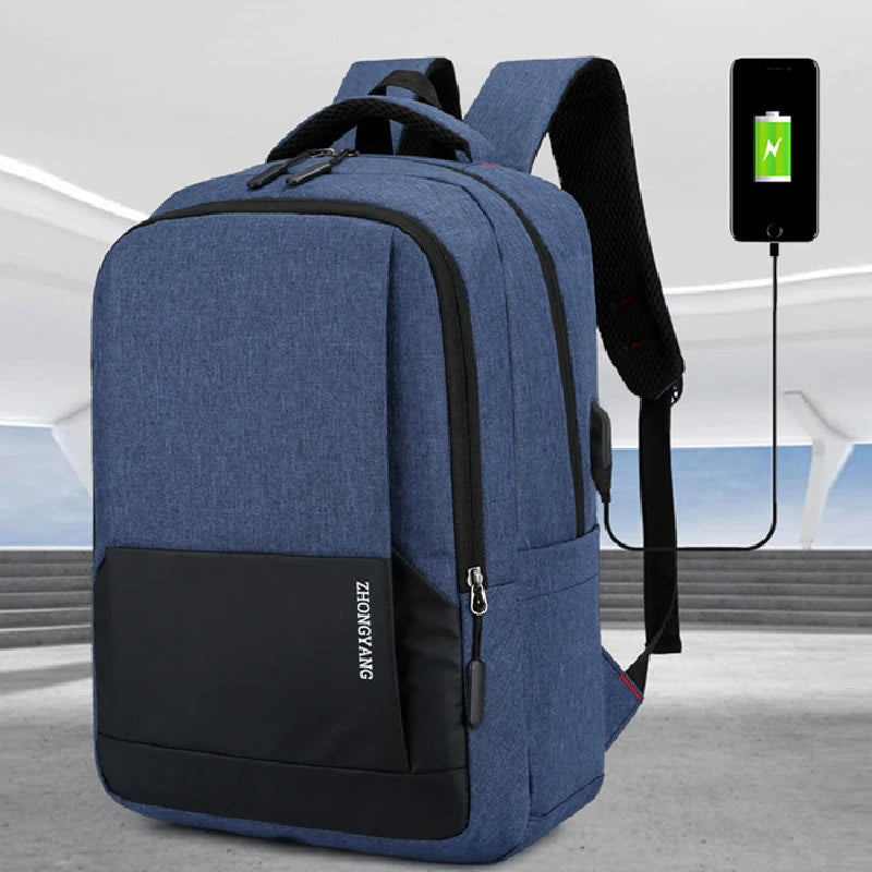 Laptop Backpack Men Oxford Cloth Business Bag Casual Student Backpack