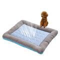 Lelote Pet Cooling Mat Summer Striped Mechanical Wash PP Cotton Linen Ice Silk Moisture Proof Comfortable Dog Bed Custom Logo