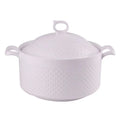Multi-function White Household Ceramic Soup Pot With Cover for Kitchen