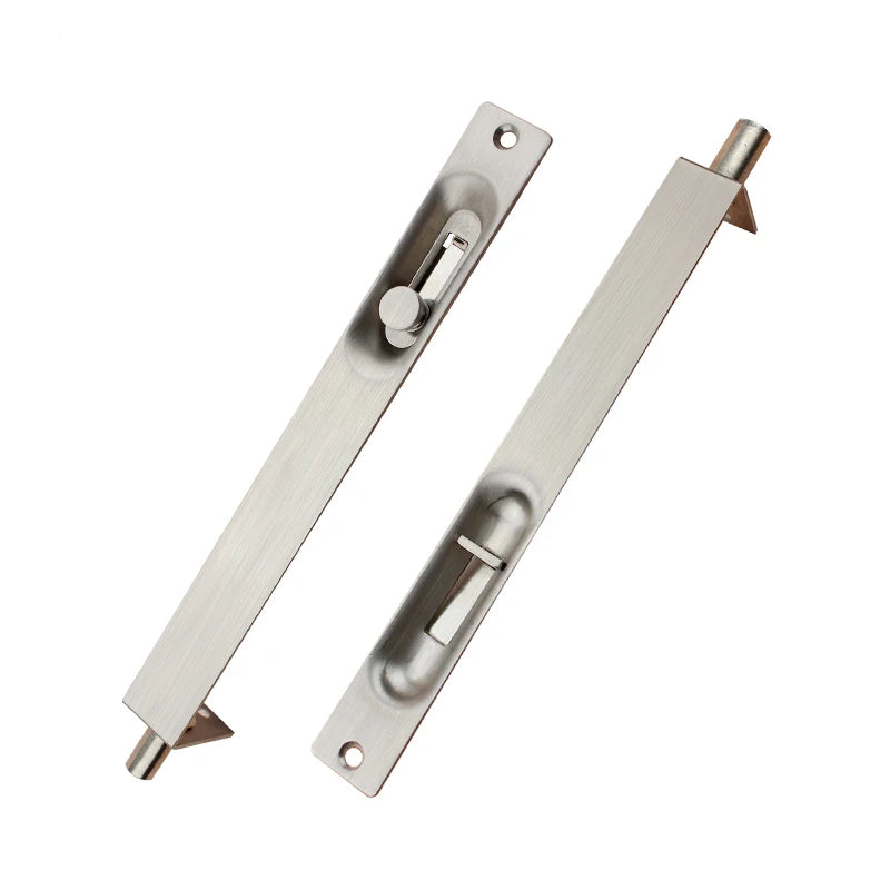 304 Stainless Steel SS Finish Safety Flush Sliding Hook Lock Vertical Door Foot Bolt