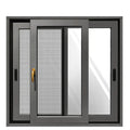Modern Design Simple Custom Residential House Window Aluminum Double Glazed Sliding Windows with Mosquito Net / Invisible Screen