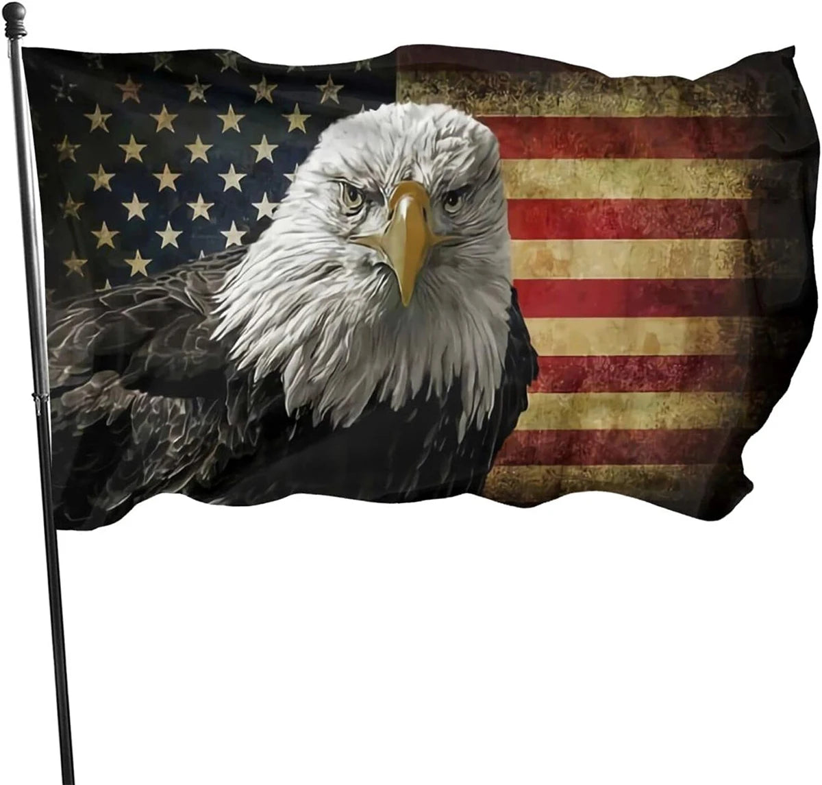 Factory Customized 3*5ft 100% Polyester Indoor Outdoor Home Garden Decoration American Bald Eagle Flag