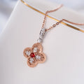 Hot Sale Natural Ruby Classic Necklace Pendants 18k Gold Pendant Women Fine Natural Diamond Jewelry