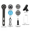 Cycling Computer Carbon Fiber Mount Holder Bicycle Road Bike Stopwatch Speedometer for Cateye Bryton Light Holder