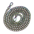 High Quality 120mm Rainbow Color Handbag Chain Strap Metal Bag Chain with Snap Hook