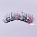 Colorful Glitter Lashes for Festival Russian Strip 20-25MM Mink Glitter Lashes With Color