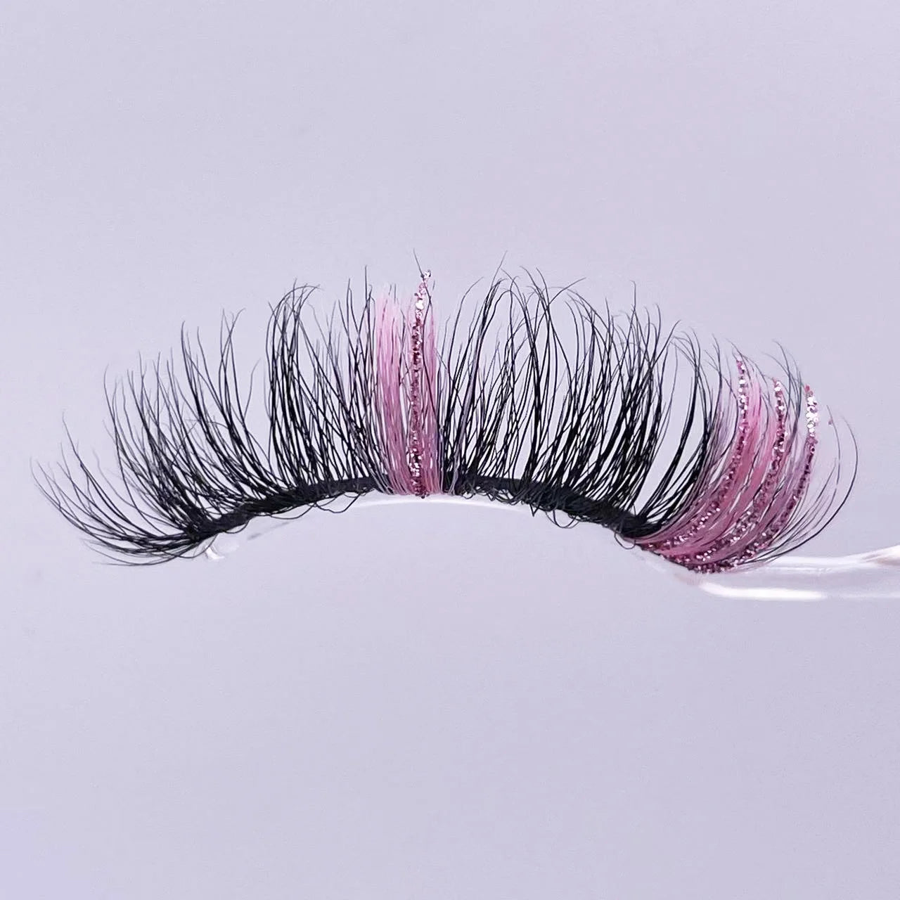 Colorful Glitter Lashes for Festival Russian Strip 20-25MM Mink Glitter Lashes With Color