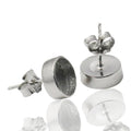 Diy 8mm Round Shape 925 Sterling Silver Bezel Blanks Earrings Findings Jewelry Accessories Wholesale