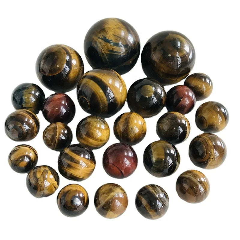 Natural polished quartz ball tiger eye stone gemstone crystal sphere