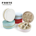 Forte Wholesale Luxury Jewelry Organizers High-end Velvet Material Custom Logo Round Frame Box for Jewelry
