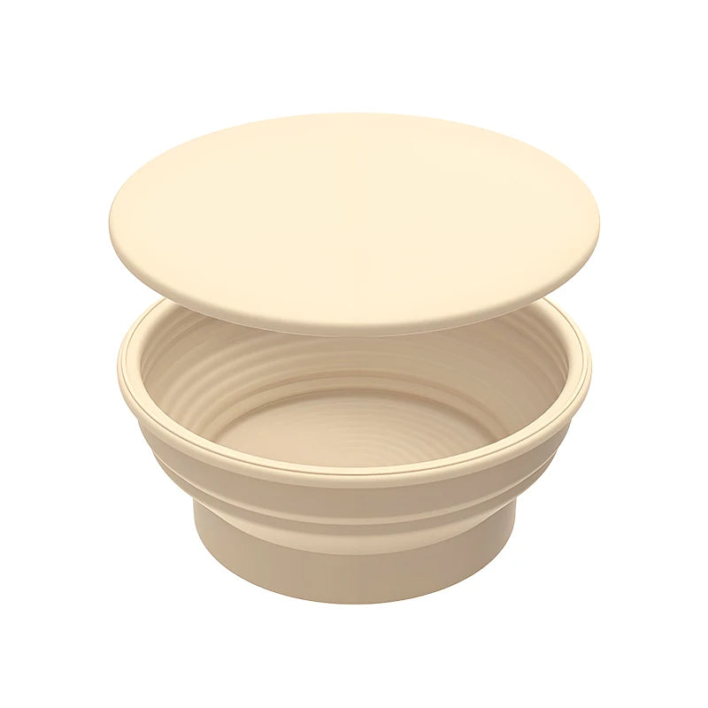 Flexible Constant Temperature Fast Heating Silicone Bowl Flour Pizza Bread Dough Silicone Heating Banneton Bread Proofing Basket