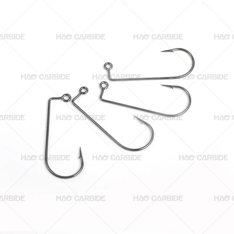 High Carbon Steel Fishing Supplies Round Jig Heads 90 Degree  Aberdeen Jig Fishing Hook