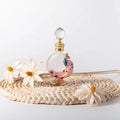 Luxury 10ml Round Vintage Glass Perfume Dispenser Bottle Elegant Reusable Serum Bottle with Screw Cap for Essence Oil