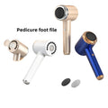 Cordless USB Foot File for Home Pedicure Professional Portable Callus Remover with LED Display and DC Power