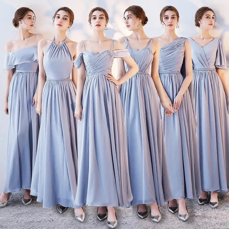 Allurebridals Elegant Wedding and Party Dresses Cheap Lace Halter Vestidos De Novia with Princess Waistline Bridesmaid Dresses