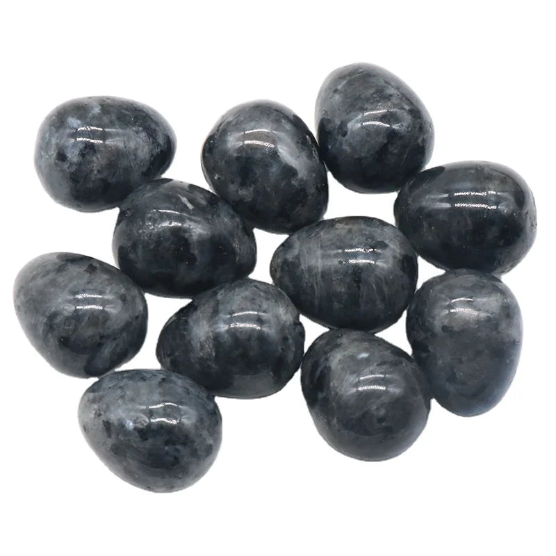 HZ Wholesale Natural Black Labradorite Gemstone Eggs for Reiki Healing and Home Decoration