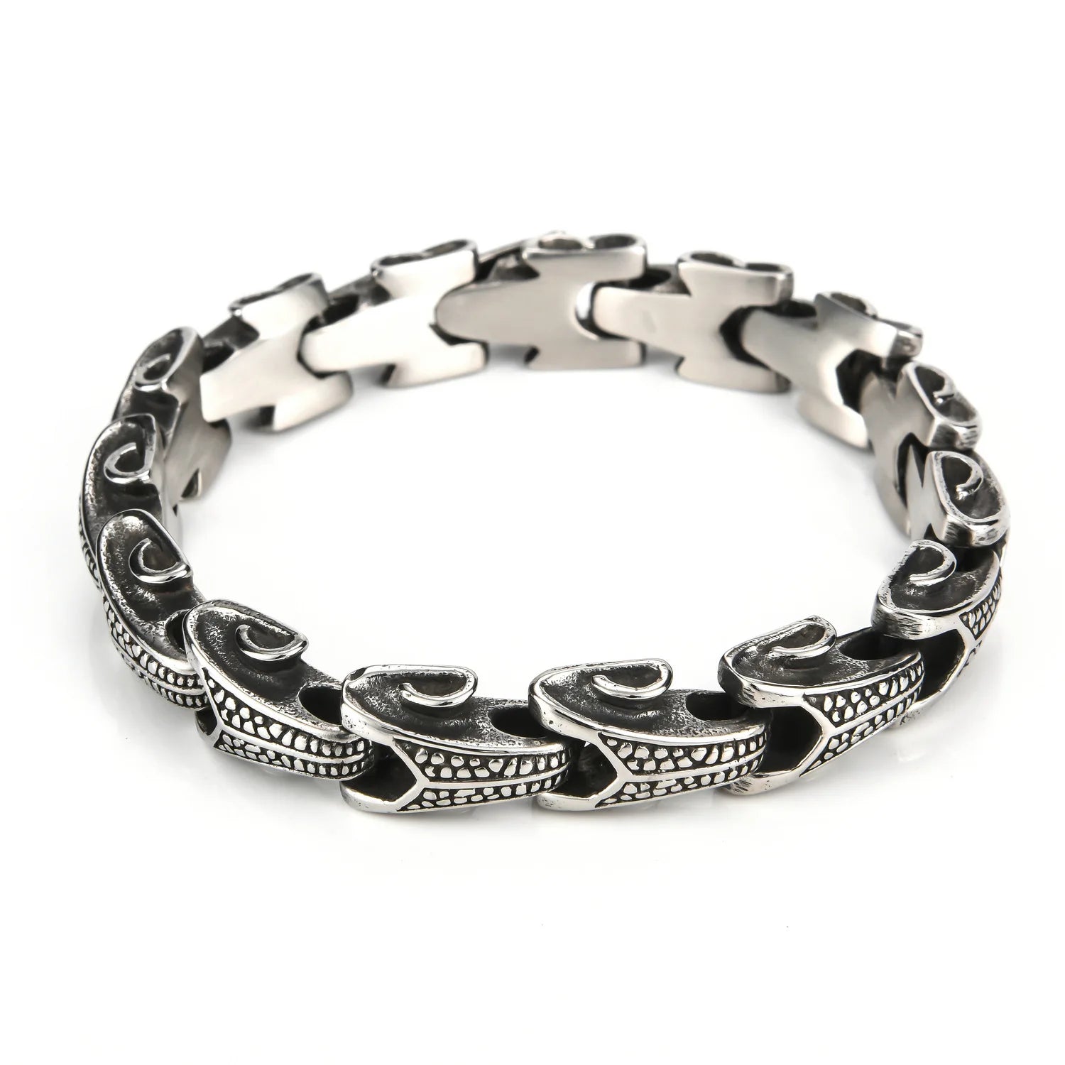 Vintage Fashion New Arrival Gold Plated Leather Ball Charm Bracelet Punk Cast for Men